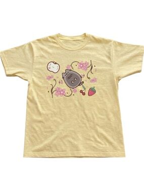 Gildan Yellow Fruit & Floral Graphic Tee